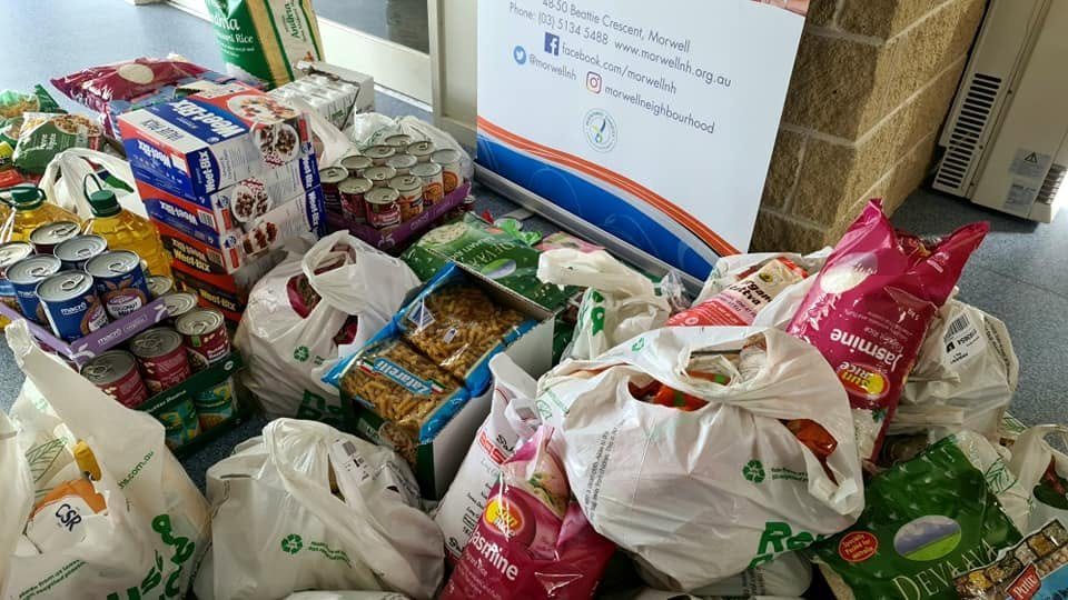 KAILASA devotees delivering food donations to Morwell Neighbourhood House