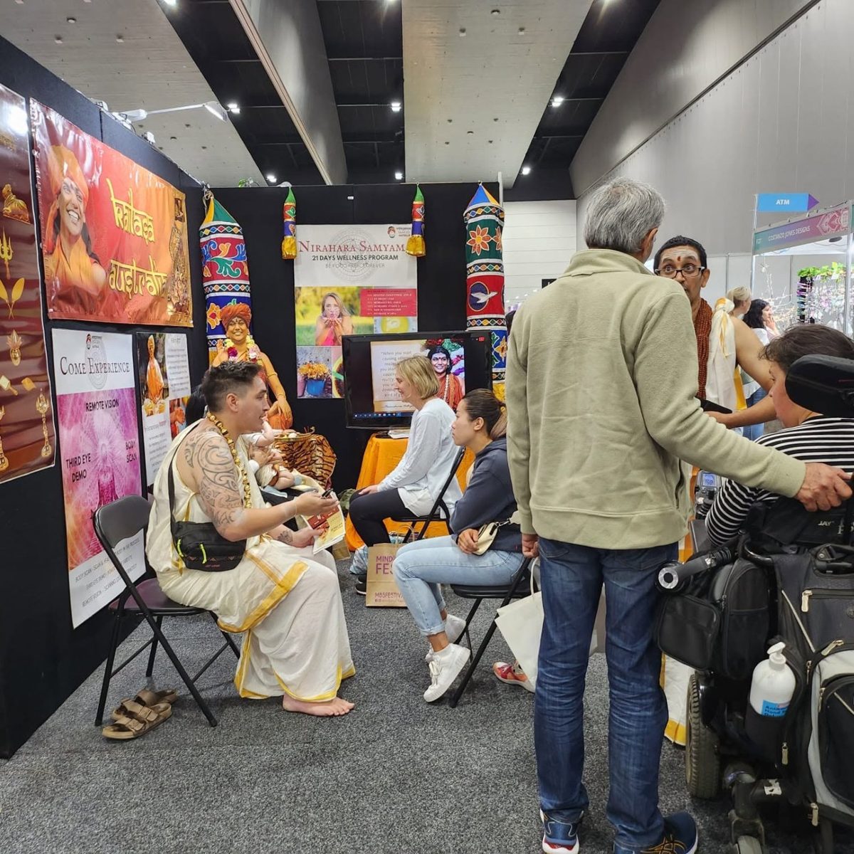 Healing sessions at the KAILASA stall